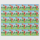 Golf Pin Up Geschenkpapier (Flach)