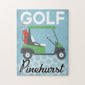 Golf Pinehurst - Retro Vintage Reise Puzzle (Vertikal)