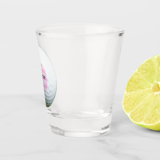 Golf Pink Raute Personalisiert Shotglas Schnapsglas (Rechts)