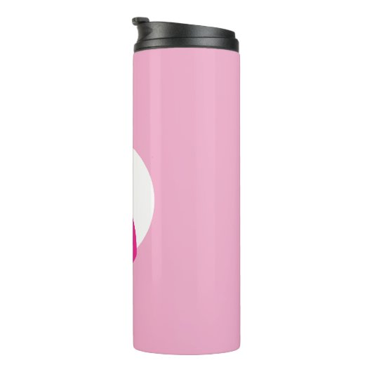 Golf Pink Ribbon Brustkrebs Bewusstsein Thermosbecher (Nach rechts gedreht)