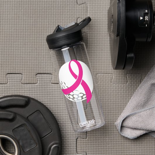 Golf Pink Ribbon Brustkrebs Bewusstsein Trinkflasche (Fitnessstudio (gedreht))