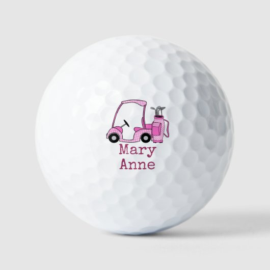 Golf Pink zum Thema für Golfer Golfball (Vorderseite)