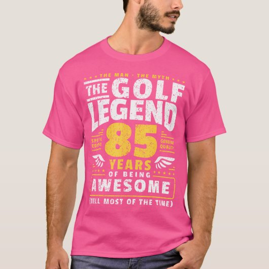 Golf Player 85 Jahre alt Golfer T-Shirt (Vorderseite)