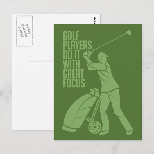 GOLF PLAYER, benutzerdefinierte Postkarte (Vorne/Hinten)