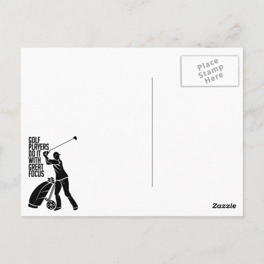GOLF PLAYER, benutzerdefinierte Postkarte (Rückseite)