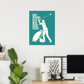 GOLF PLAYER, benutzerdefiniertes Poster (Heimbüro)