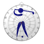 Golf Player Blue White Sports, fügen Sie Text und  Dartscheibe (vorne)