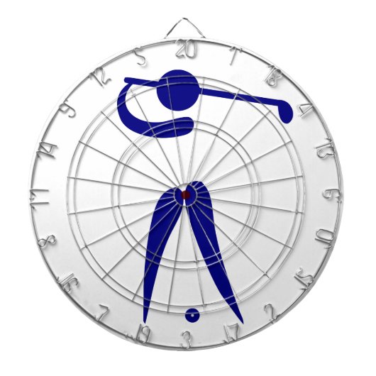 Golf Player Blue White Sports, fügen Sie Text und  Dartscheibe (vorne)