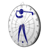 Golf Player Blue White Sports, fügen Sie Text und Dartscheibe (Vorderseite rechts)