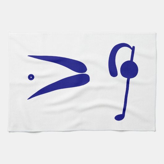 Golf Player Blue White Sports, fügen Sie Text und Geschirrtuch (Horizontal)