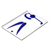 Golf Player Blue White Sports, fügen Sie Text und Notizblock (Linke Seite)