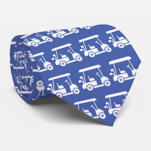 Golf Player Cart Blue Krawatte