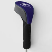 Golf Player Classic Monogram Golfer Blue Headcover (angewinkelt)