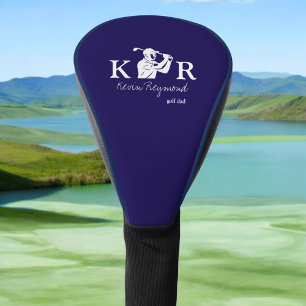 Golf Player Classic Monogram Golfer Blue Headcover