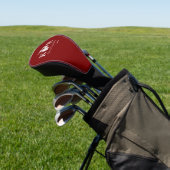 Golf Player Classic Monogram Golfer dunkelrot Headcover (In SItu)