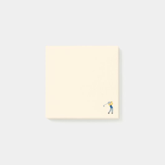 Golf Player Emoji Post-it Klebezettel (Vorderseite)