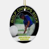 Golf Player Foto | Golfmeister 20XX Keramik Ornament (Rechts)