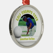 Golf Player Foto | Golfmeister 20XX Ornament Aus Metall (Rechts)