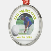 Golf Player Foto | Golfmeister 20XX Ornament Aus Metall (Links)