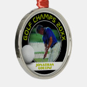 Golf Player Foto | Golfmeister 20XX Ornament Aus Metall (Rechts)