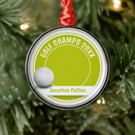 Golf Player Foto | Golfmeister 20XX Ornament Aus Metall (Baum)