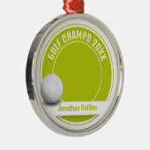 Golf Player Foto | Golfmeister 20XX Ornament Aus Metall (Rechts)