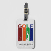Golf Player-Gepäckmarke Gepäckanhänger (Vorderseite Vertikal)