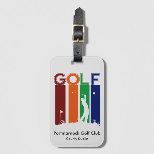 Golf Player-Gepäckmarke Gepäckanhänger (Vorderseite Vertikal)