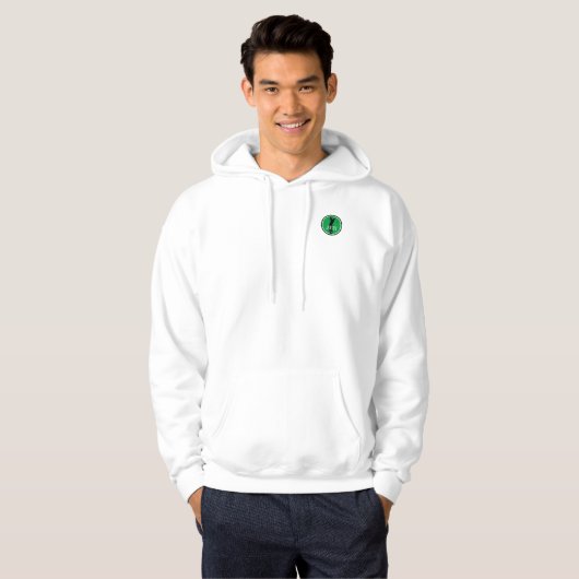 Golf Player Golfer Sport Monogram Green Black Hoodie (Vorne ganz)