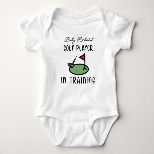 Golf Player im Training - Future Golfer Baby Strampler (Vorderseite)