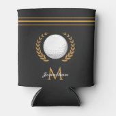 Golf Player Individuelle Name & Monogram Classic Dosenkühler (Vorderseite)
