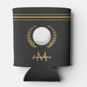 Golf Player Individuelle Name & Monogram Classic Dosenkühler (Rückseite)