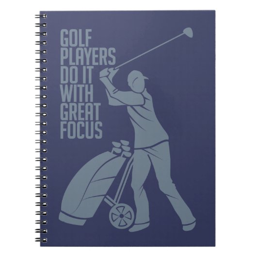 GOLF PLAYER - individuelles Notebook Notizblock (Vorderseite)
