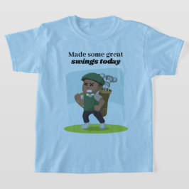 Golf Player machte einige tolle Swings Blue T-Shirt