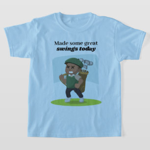 Golf Player machte einige tolle Swings Blue T-Shirt