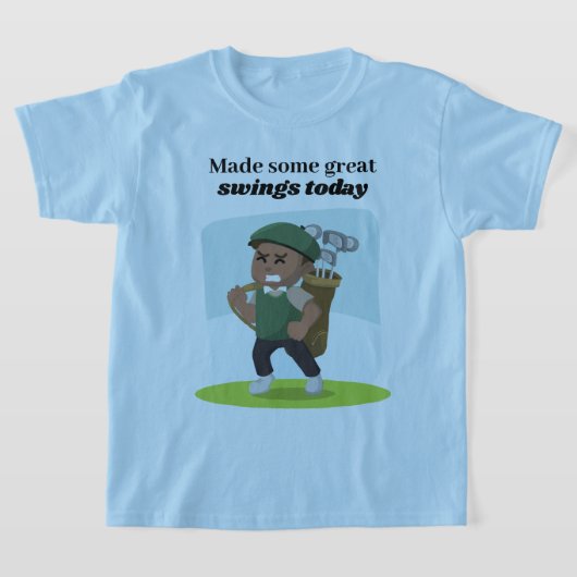 Golf Player machte einige tolle Swings Blue T-Shirt (Ablage )