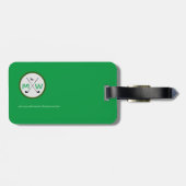 Golf Player Mit Monogramm Reisegepäck GRÜNE Gepäckanhänger (Rückseite horizontal)