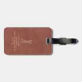 Golf Player Modern cool brick-red  Gepäckanhänger (Rückseite horizontal)