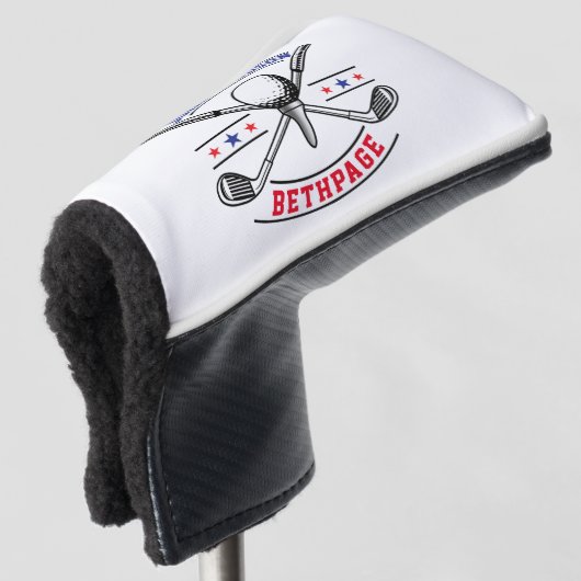 Golf Player Monogram Template Golf Head Cover Golf Headcover (3/4 Vorderseite)