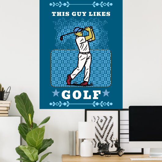 golf player poster (Heimbüro)