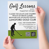 Golf Player Silhouette, GoIf Lektion Werbung Flyer (Hand)
