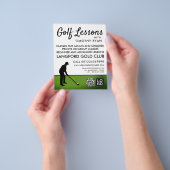 Golf Player Silhouette, GoIf Lesson Werbung Flyer (Gruppe)