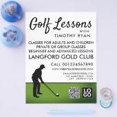 Golf Player Silhouette, GoIf Lesson Werbung Flyer (Einzeln)
