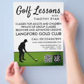 Golf Player Silhouette, GoIf Lesson Werbung Flyer (Hand)