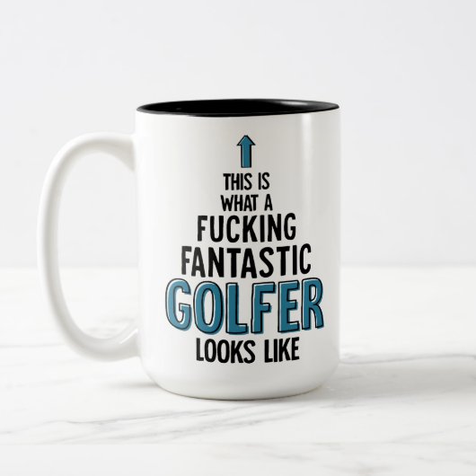 Golf Player Sprichwort Coach Golf Coach Zweifarbige Tasse (Links)