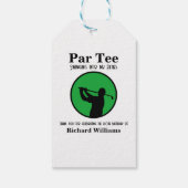 Golf Player Swinging into My Fifties 50th Birthday Geschenkanhänger (Rückseite)