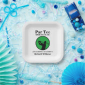 Golf Player Swinging into My Fifties 50th Birthday Pappteller (Party)