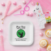 Golf Player Swinging into My Fifties 50th Birthday Pappteller (Party)