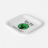 Golf Player Swinging into My Fifties 50th Birthday Pappteller (Gewinkelt)