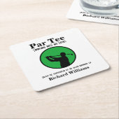 Golf Player Swinging into My Fifties 50th Birthday Rechteckiger Pappuntersetzer (angewinkelt)